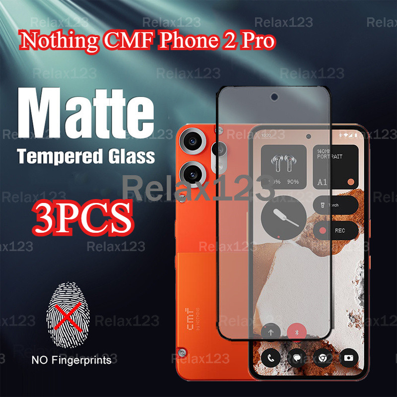 ไม่มีอะไร CMF โทรศัพท์ 2 Pro 5G 3PCS Matte Frosted Glass สําหรับไม่มีอะไร CMFPhone2Pro 5G CMF Phone2