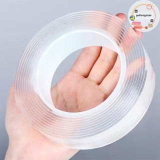 Pufangstar 1/2/3/5M เทปเทปสองด้านโปร่งใสนํามาใช้ใหม่กันน้ําเ…