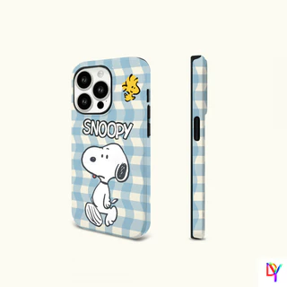 Creative Snoopy iphone 16/17pro เคสโทรศัพท์ Iphone15Promax ฟิล์มใหม่ 2-in-1 14/13Promax 12/11promax 7/8Plus Xsmax ฝาครอบป้องกันสองชั้น
