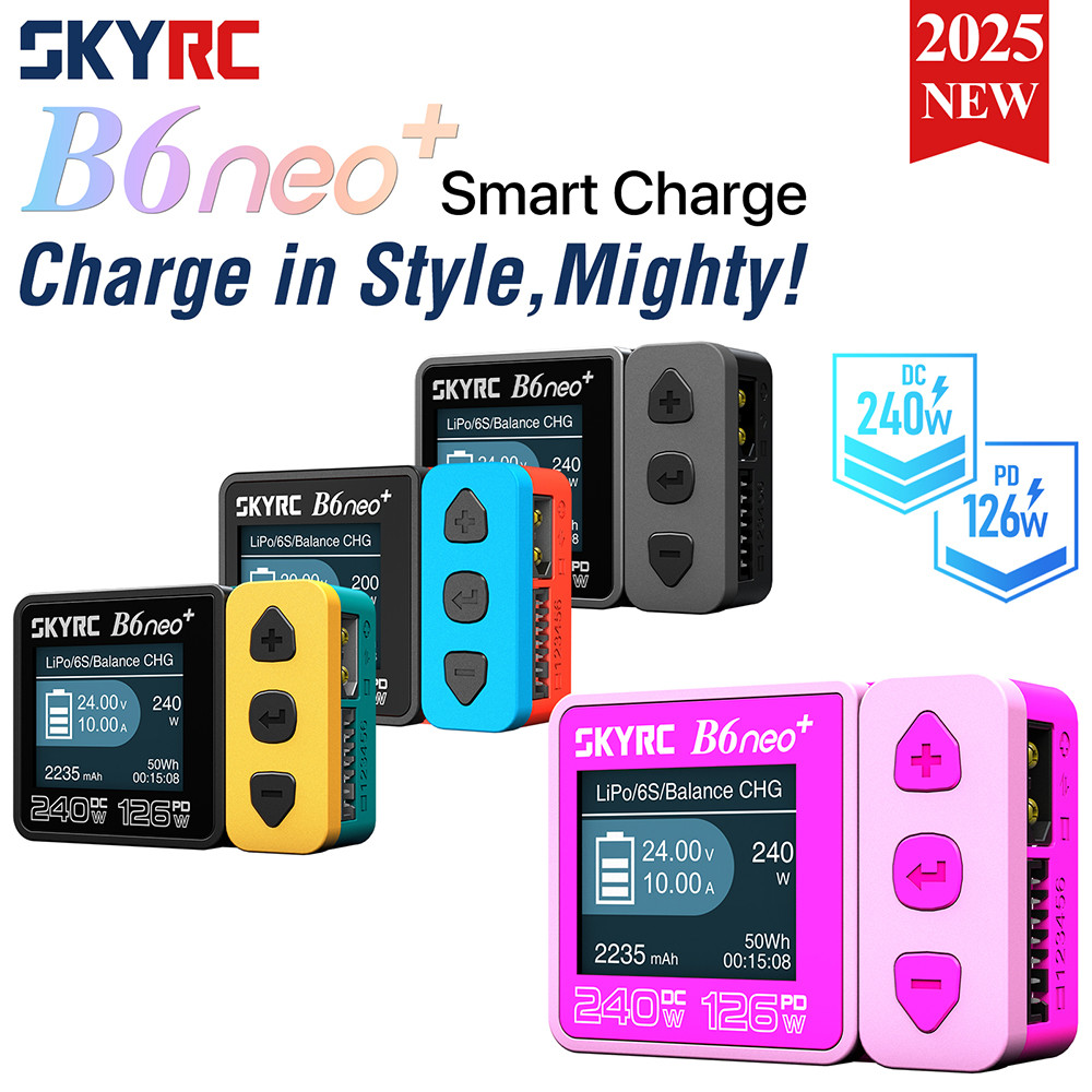 Skyrc B6 NEO/B6NEO+ รุ่นคริสต์มาส B6NEO Smart Charger DC 200W PD 80W LiPo แบตเตอรี่ Balance Charger 