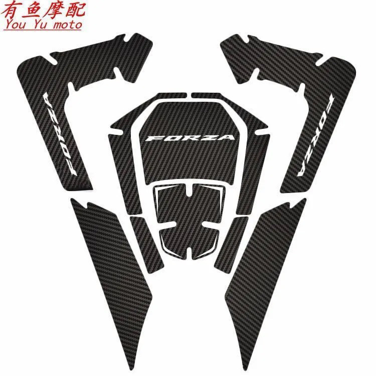 ฟิล์มป้องกันพื้นผิวคาร์บอนไฟเบอร์สำหรับถังน้ำมัน Honda NSS FORZA350 สติ๊กเกอร์กันรอย - รูปที่ 7