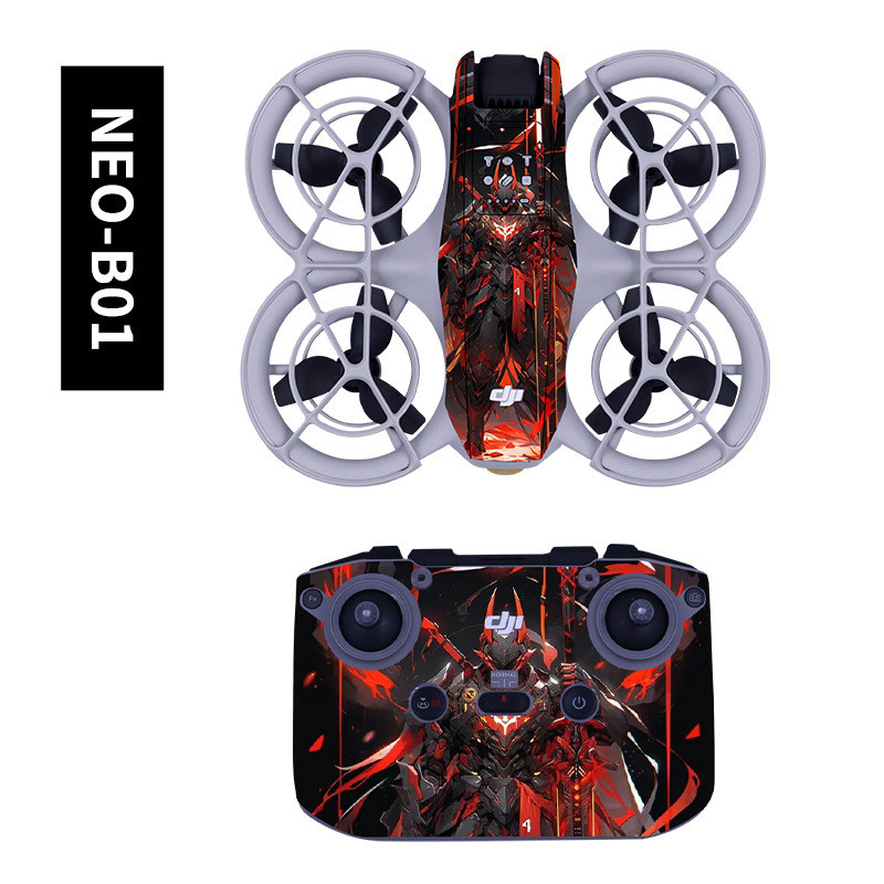 Startfly สำหรับ DJI NEO สติกเกอร์ PVC รีโมทคอนโทรลของร่างกาย N3แว่นตาที่มีสีสันป้องกันรอยขีดข่วนฟิล์มป้องกัน