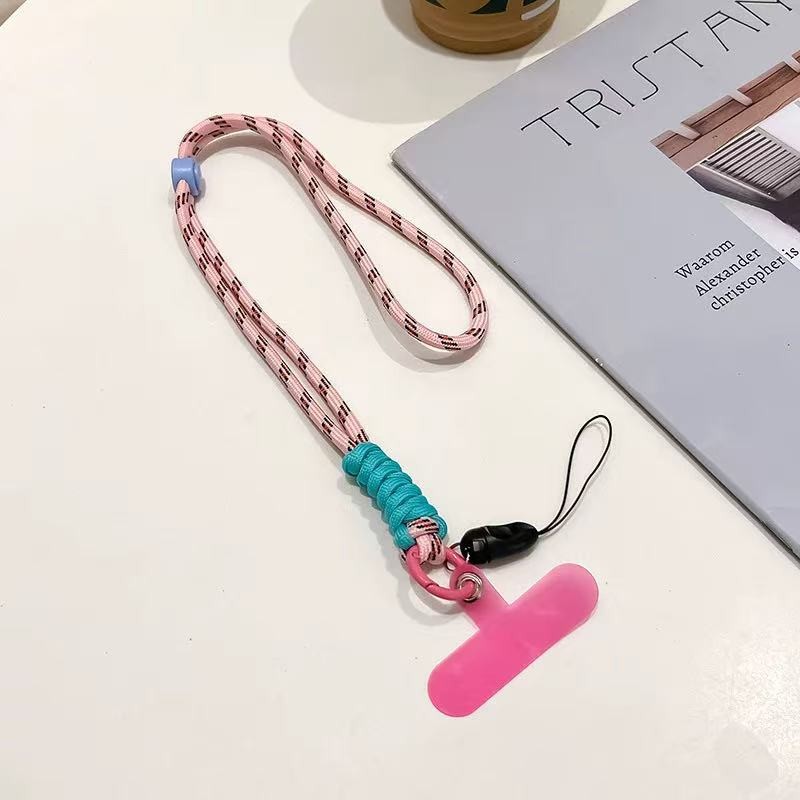 สายเชือกคล้องโทรศัพท์มือถือ ป้องกันการสูญหาย สีพื้น แบบสากล - รูปที่ 5