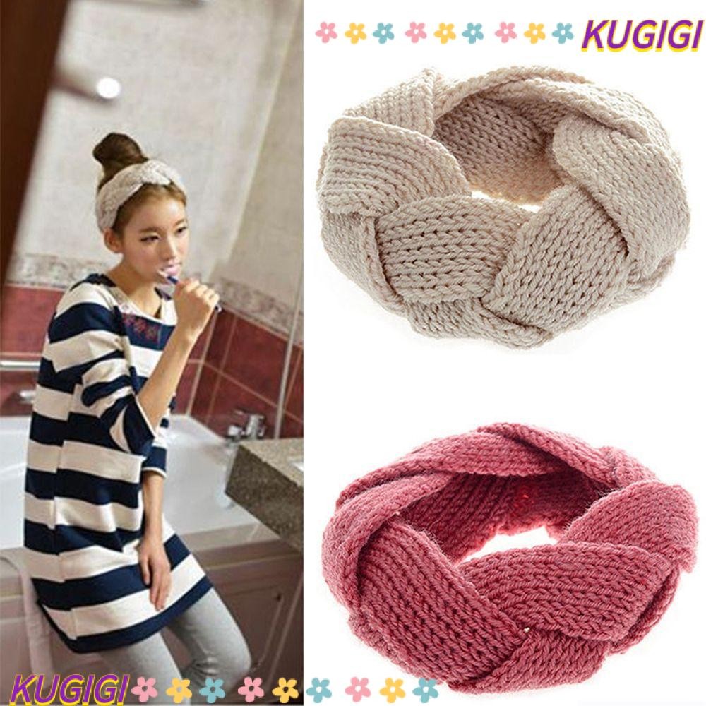 Kugigi ที่คาดผมถักแฟชั่นของขวัญที่อบอุ่น Twist Headwear
