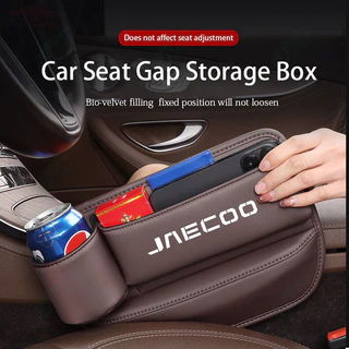 Jaecoo Car Seat Gap Bag Case Storage Bag PU Leather Auto Console Side Seat Plug Filler organizer Cup Holder For Chery Jaecoo J7 J8 organizer อุปกรณ์ตกแต่งภายใน