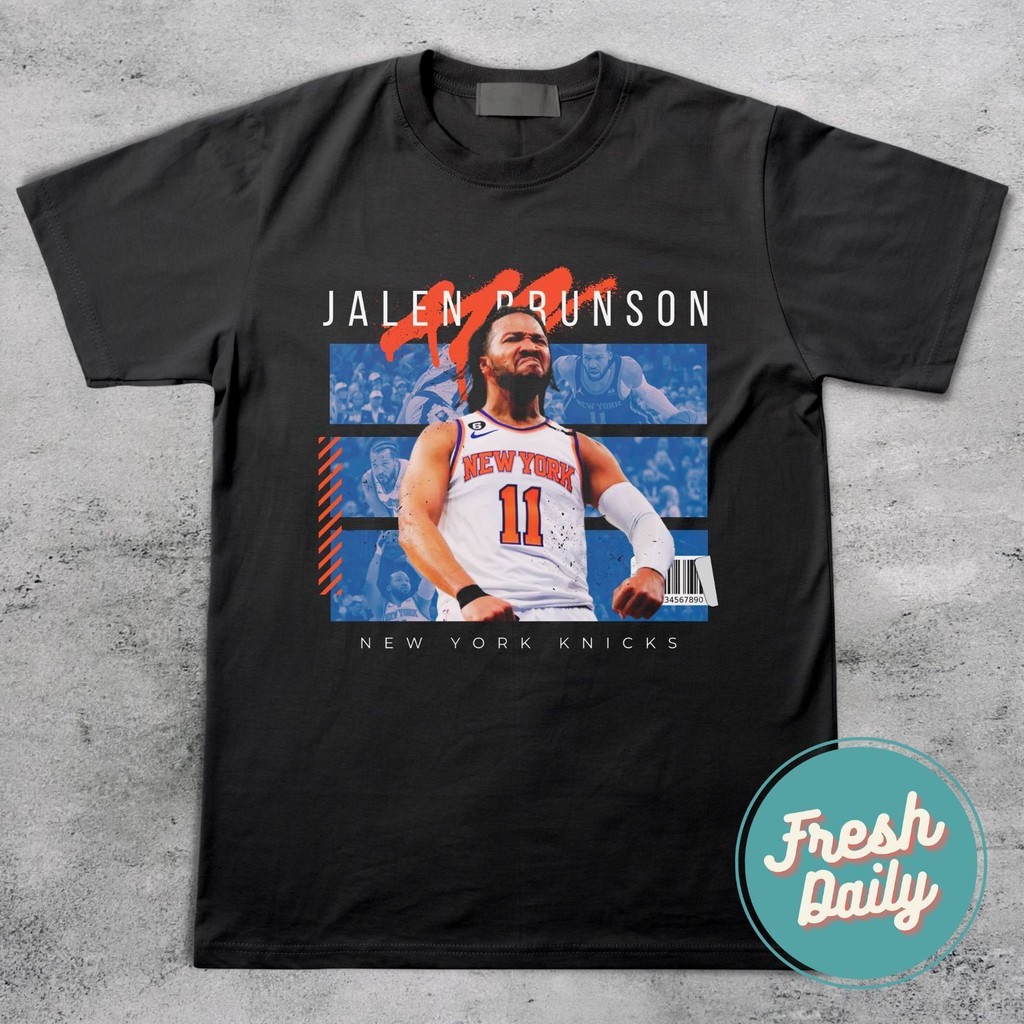 Jalen Brunson NY เสื้อยืด Unisex สำหรับผู้ชาย สไตล์โดดเด่น