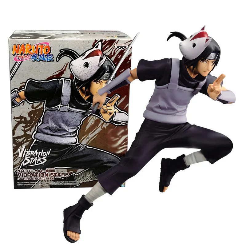 ตัวเลขอะนิเมะ 17CM Anime Naruto Shippuden Vibration Stars Uchiha Itachi Fighting Action Figures Coll