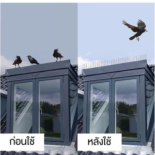 หนามกันนก10ชุด 48ขา PLUS+​ (เข็มแน่นมาก) ไล่นก​ ฐานสแตนเลส 50cm. สำหรับ บ้าน คอนโด อาคาร หนามไล่นก