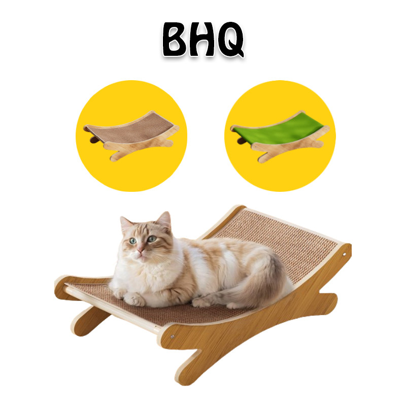 BHQ ที่ลับเล็บเปลนอน ที่นอนแมว เก้าอี้สำหรับสัตว์เลี้ยง ของเล่นแมว กระดานลับเล็บแมว แผ่นข่วน โซฟาลับเล็บ