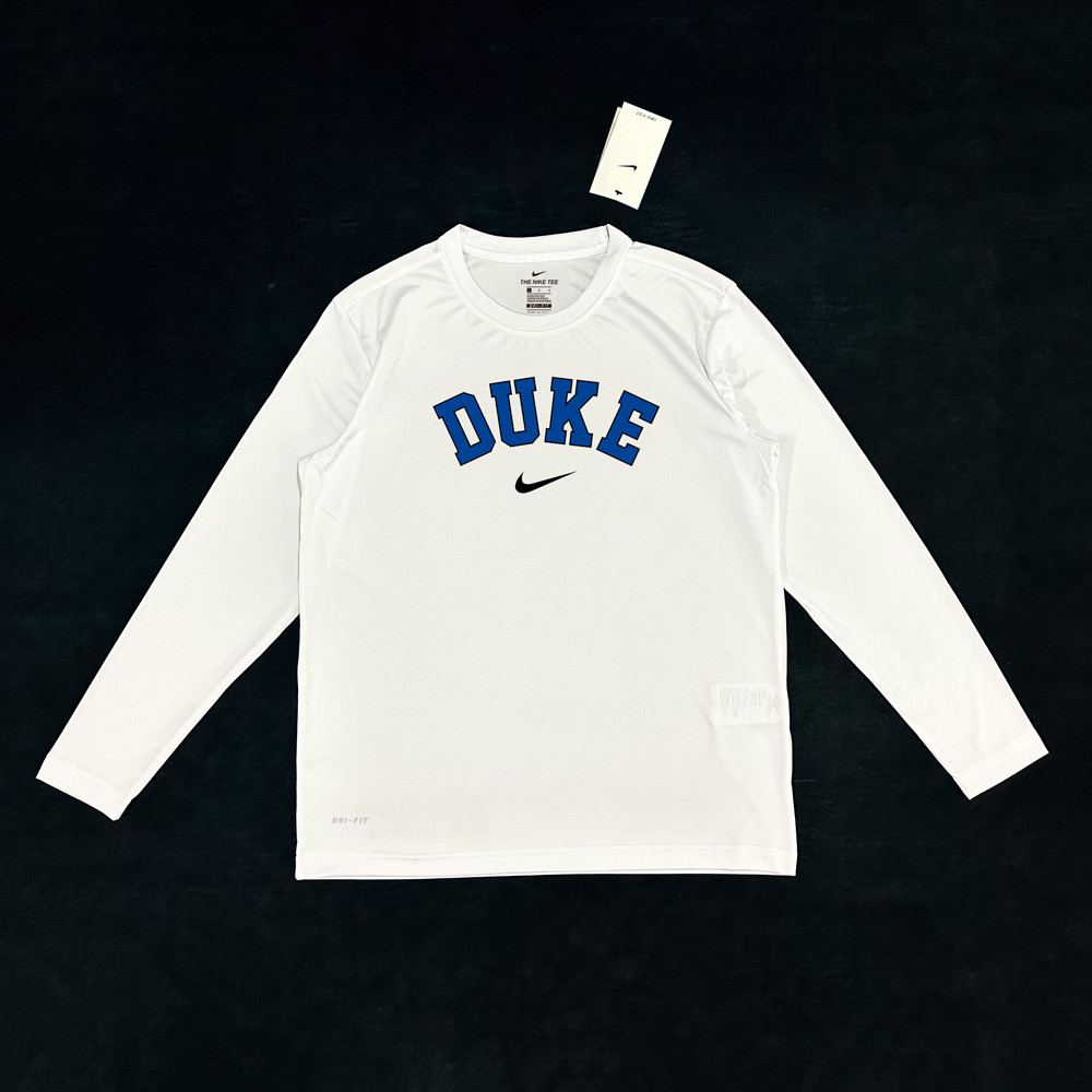 Ncaa DUKE University ชุดฝึกบาสเก็ตบอล DUKE Quick-Drying เสื้อยืดแขนยาวกีฬา Warm-Up ลักษณะชุดยิง