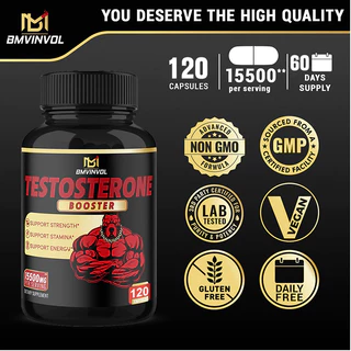อาหารเสริมความแข็งแรงของผู้ชาย 15,500 มก. สําหรับการเจริญเติบโตของกล้ามเนื้อและสุขภาพภูมิคุ้มกัน
