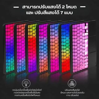 【ไทยแลนด์สปอต】คีย์บอร์ดไทย คีย์บอร์ด คีย์บอร์ดและเมาส์ไร้สาย พร้อมไฟแบ็คไลท์ RGB หลากสี สําหรับ แล็ปท็อป Android Phone