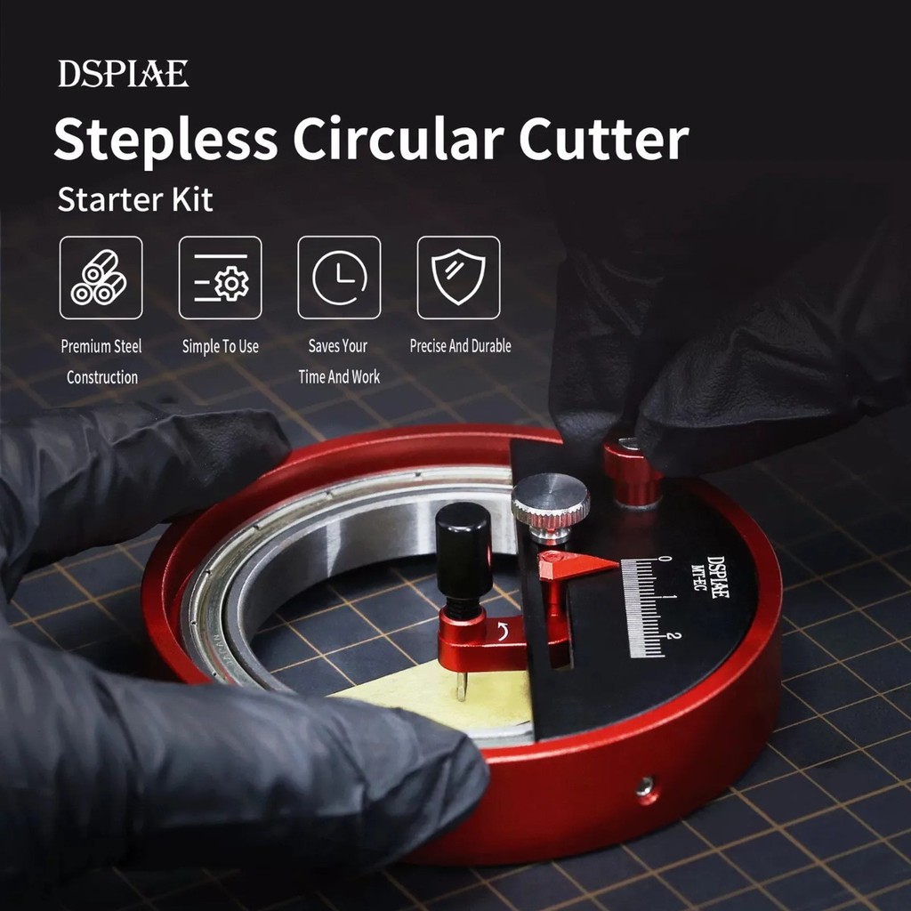 Dspiae 1 มม.-45 มม.PRO MT-EC Stepless Circular Cutter สําหรับ Gundam Gunpla DIY ทําเครื่องมือประกอบ Retrofit เครื่องตัดยางฝาครอบเทปเฉพาะหัตถกรรมเครื่องมือ