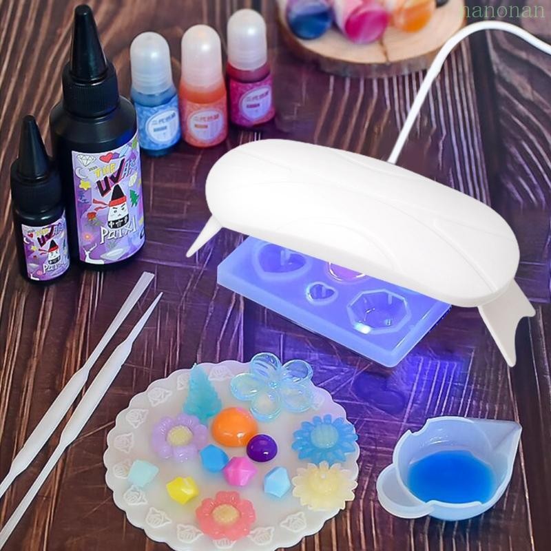 Nan แบบพกพาเรซิ่น Curing โคมไฟ 30s 60s จับเวลาอีพ็อกซี่แม่พิมพ์แสงแดดโคมไฟ Mini UV เครื่องเป่า
