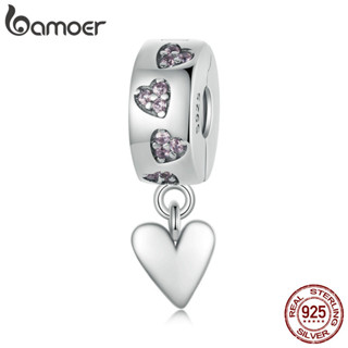 Bamoer 925 เงินสเตอร์ลิง Sliver คลิปลูกปัด Agile Heart Desig…
