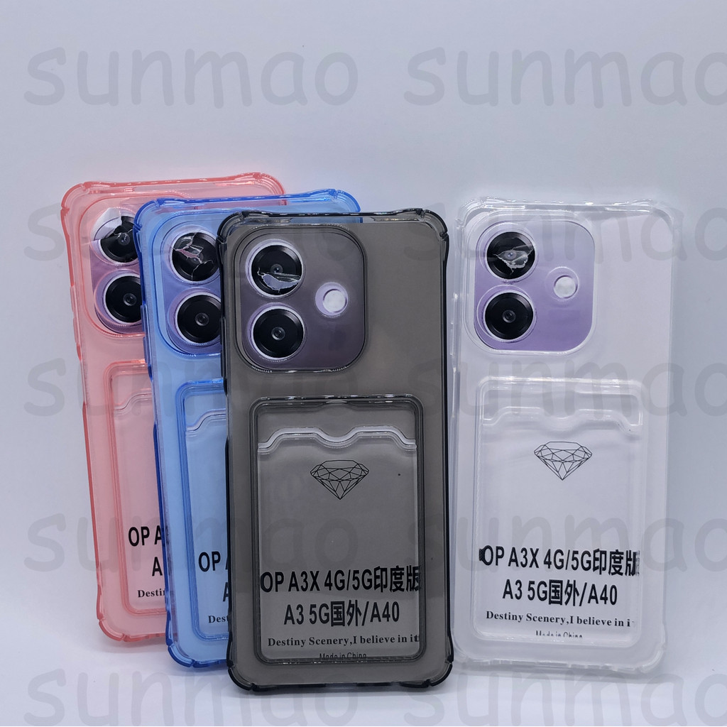 เหมาะสำหรับกรณีโทรศัพท์ OPPO A3,OPPO A3X เคสโทรศัพท์,สีทึบเคสป้องกันโทรศัพท์, สามารถใส่การ์ด, กันกระ