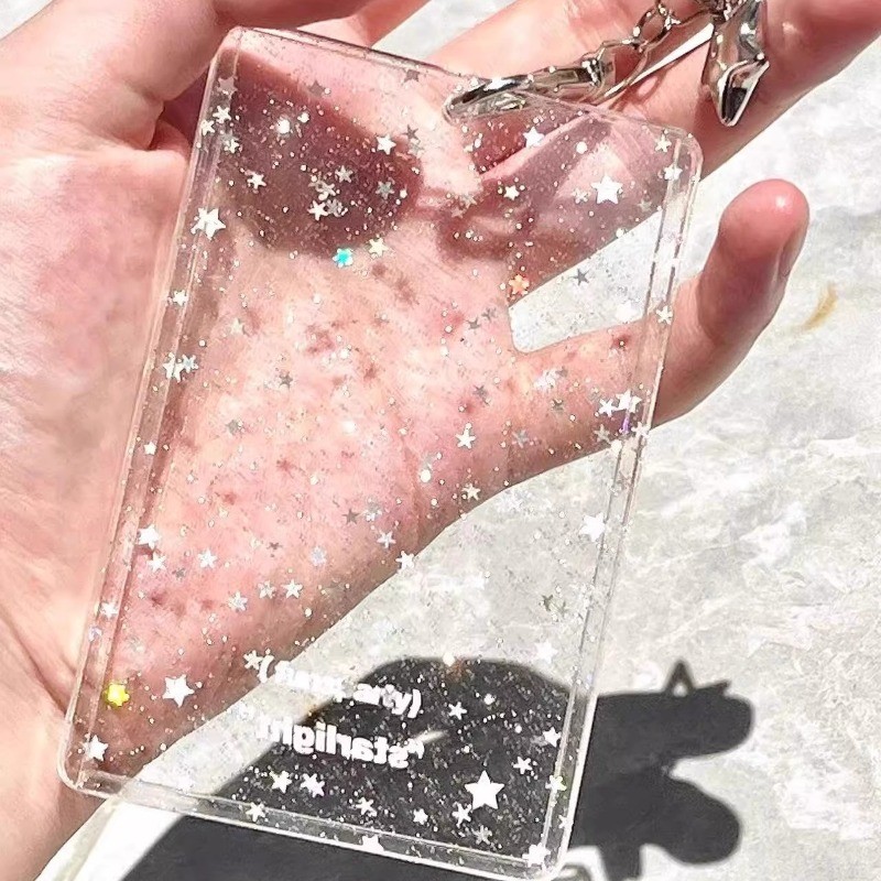 Ins Star ผู้ถือบัตรอะคริลิคใส ID Card Photocard Protector - รูปที่ 5