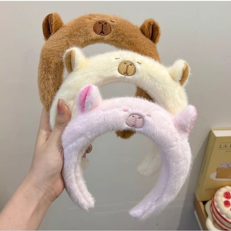Plus Plush Kapibara ที่คาดผมการ์ตูน Capybara ที่คาดผมสาว Photo เครื่องประดับผม