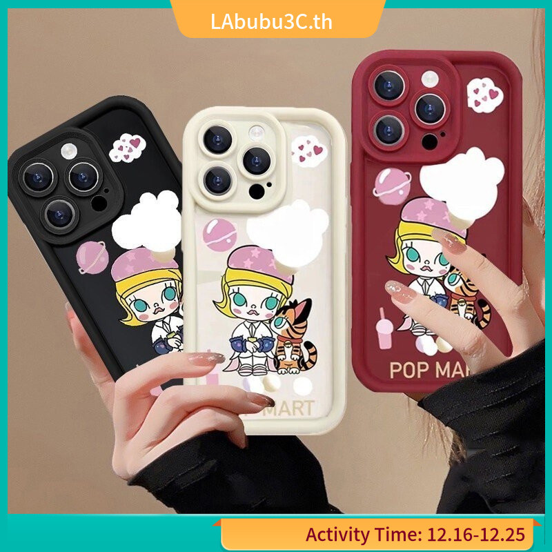 เคสโทรศัพท์มือถือ ซิลิโคนนิ่ม ลายการ์ตูนมาร์ต มอลลี่ สําหรับ iPhone 12 13 14 11 plus pro Max 12 13 mini UYJM
