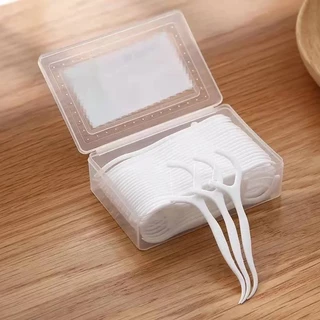 Crystal ไหมขัดฟัน​ชนิดด้าม เส้นกลม 1กล่อง50ชิ้น สุขภาพช่องปาก