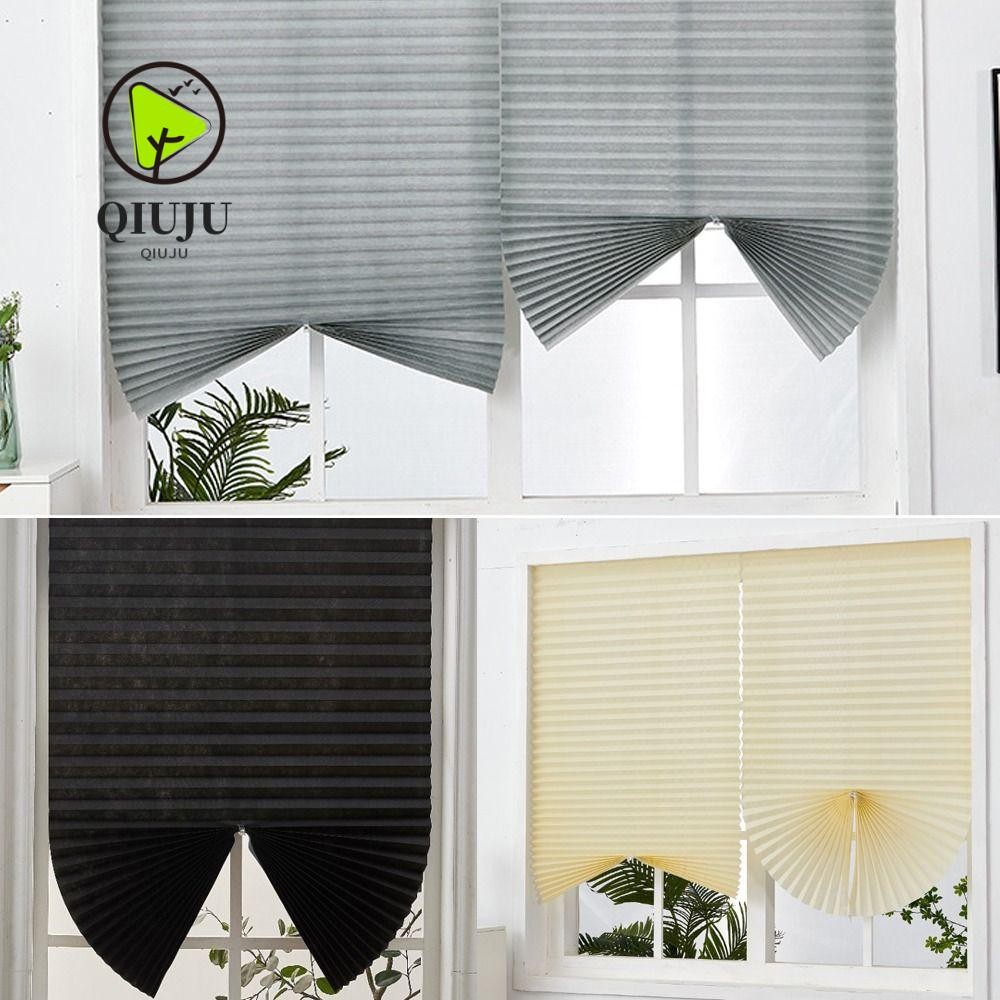 Qiju Half Blackout Blind UV Block แบบพกพาผ้าม่านชั่วคราวห้องนอนเนอสเซอรี่หน้าต่าง Shade