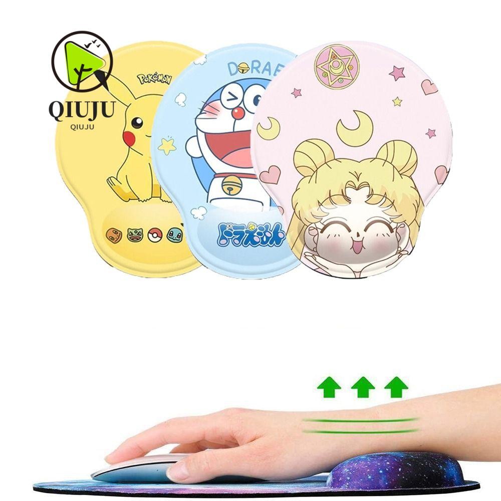 Qiuju แผ่นรองเมาส์รองข้อมือ,ลื่น Crayon Xiao Xin แผ่นรองเมาส์รองรับมือ,น่ารักหน่วยความจําโฟม Kuromi สบายผ่อนคลาย Mousepad Universal