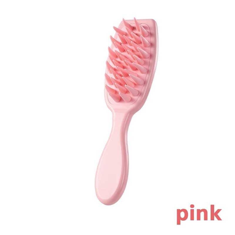 แปรงสระผม ด้ามจับยาว หวีซี่ใหญ่ ซิลิโคน เด้งกลับได้ หวีนวด ทําความสะอาดหนังศีรษะ และลดผมร่วง - รูปที่ 2
