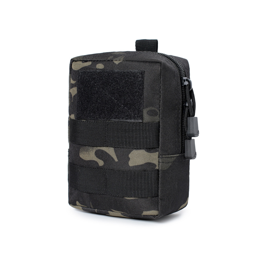 600D กระเป๋าพร็อพกลางแจ้ง MOLLE กระเป๋าใส่เหรียญเครื่องมือ EDC กระเป๋าคาดเอวมือถือกีฬาลายพราง