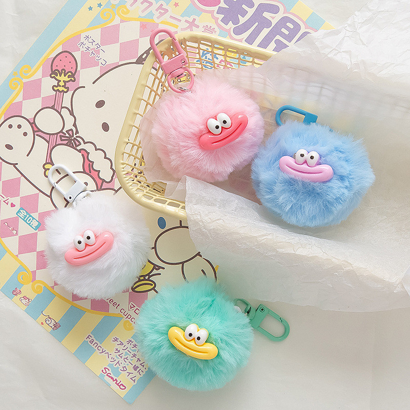 มูซูน น่ารักไส้กรอกปาก ฝอย ลูกบอล จี้ตลกสนุกคู่น่าเกลียดและน่ารักนักเรียนกระเป๋านักเรียนจี้