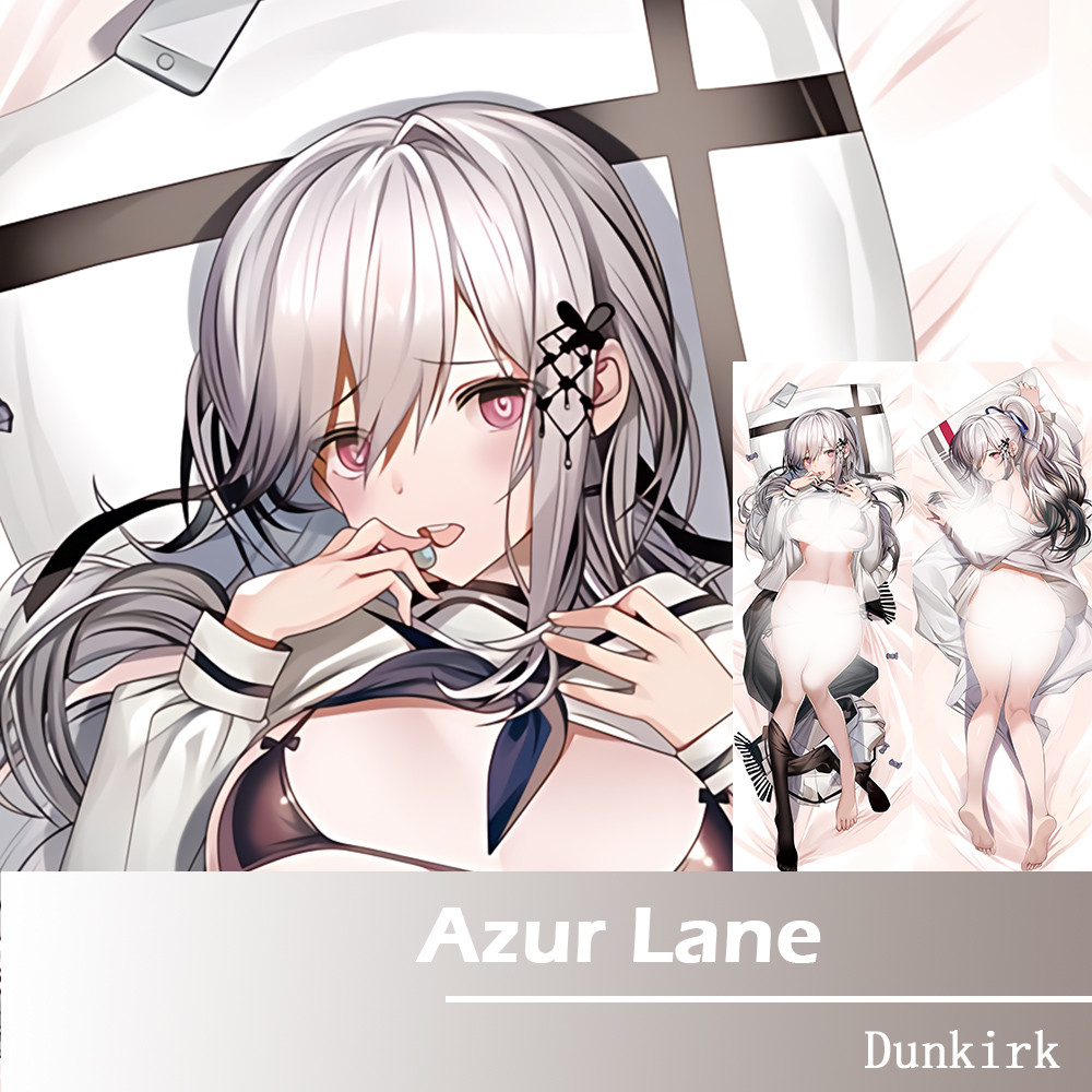 Azur Lane Dunkirk ปลอกหมอนอะนิเมะหมอนคู่พิมพ์ Dakimakura กอดปลอกหมอนเบาะ