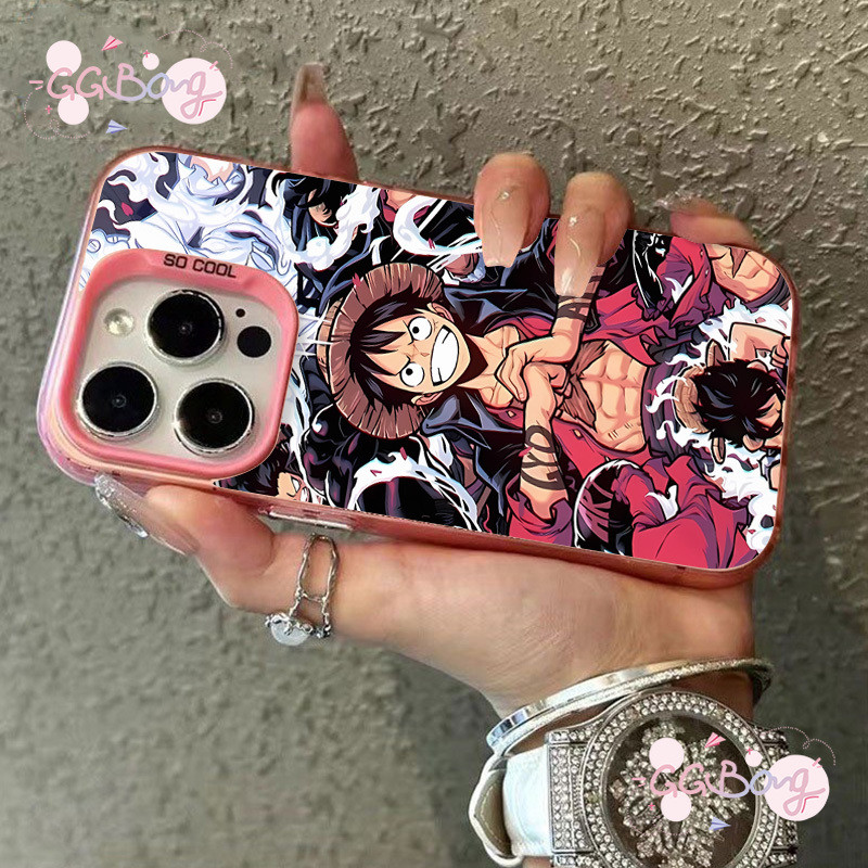 คู่รัก วันพีช ลูฟี่ สุดหรู เลนส์เคลือบโลหะ ฝาครอบใหม่ เคสไอโฟน 16 15 13 11 14 12 Pro Max XR X XS Max 16 7 14 8 Plus SE - รูปที่ 4
