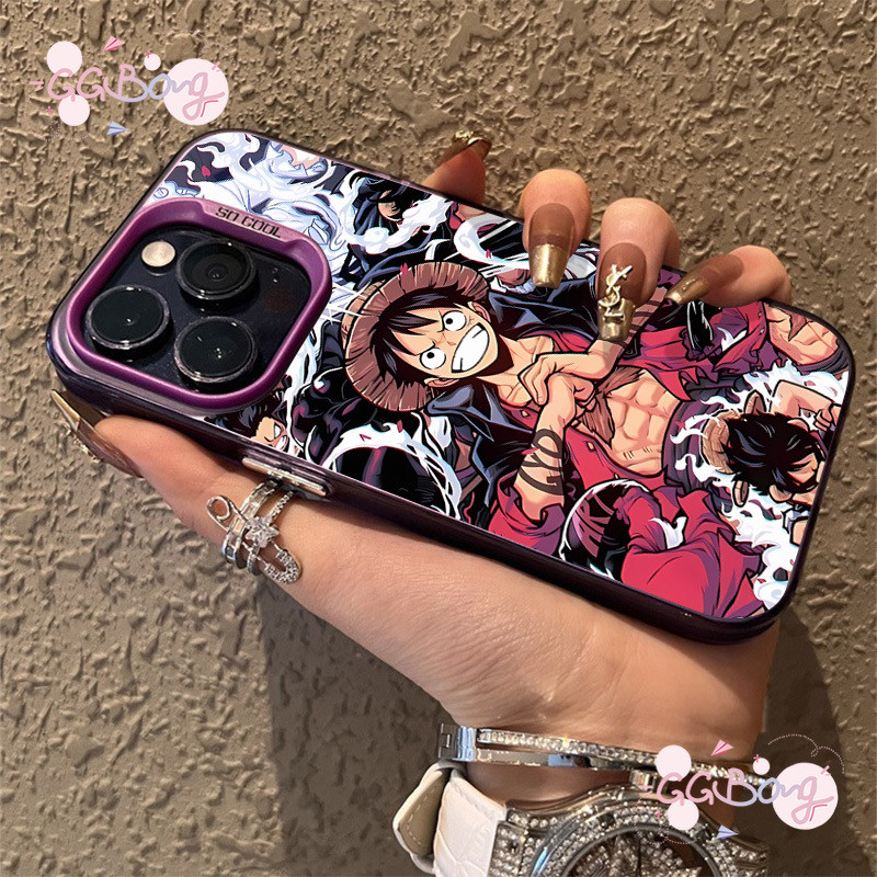 คู่รัก วันพีช ลูฟี่ สุดหรู เลนส์เคลือบโลหะ ฝาครอบใหม่ เคสไอโฟน 16 15 13 11 14 12 Pro Max XR X XS Max 16 7 14 8 Plus SE - รูปที่ 5