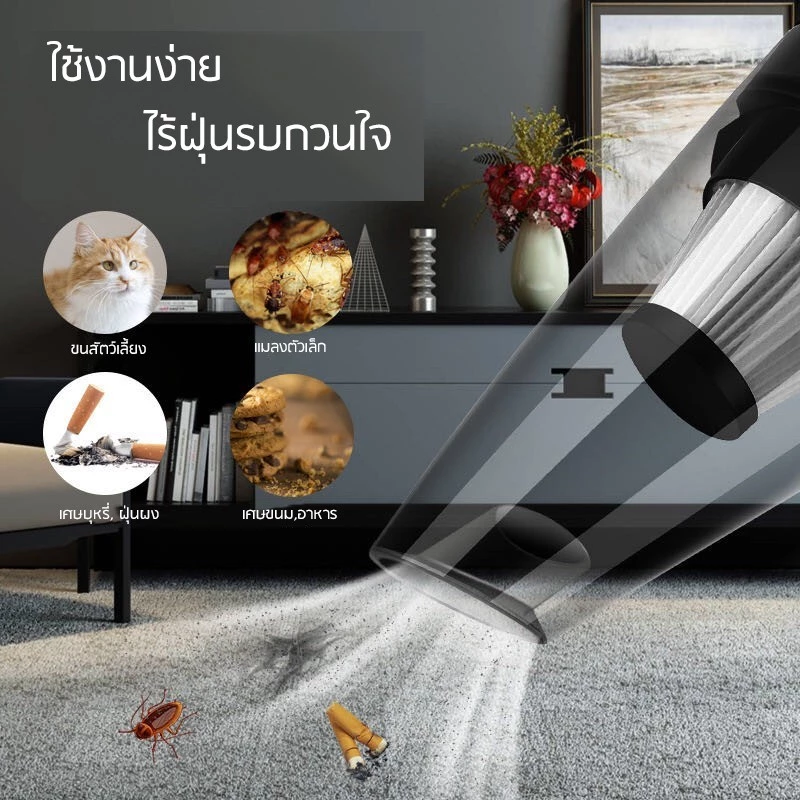 เครื่องดูดฝุ่น รุ่น ZY-2021 แรง120W เอนกประสงค์ใช้ได้ในบ้านในรถ ดูดฝุ่นได้ดี ใช้ได้ทั้งเปียกและแห้ง thumbnail 3