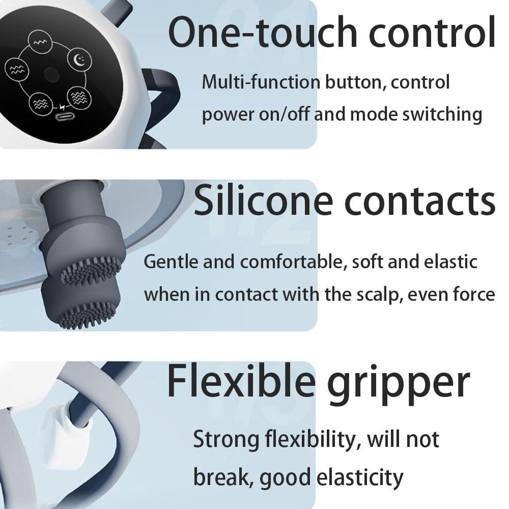TPWGF65 ไฟฟ้าหัวนวด, Therapeutic Scratch Pad Octopus Claw แปด Claw นวด, แฮนด์ฟรีบําบัด USB ชาร์จ Multi-Point นวดสําหรับผ่อนคลายความเครียดไมเกรน ราคา ถูกที่สุด ดีลบีเคเค แกลเลอรีภาพที่ 7