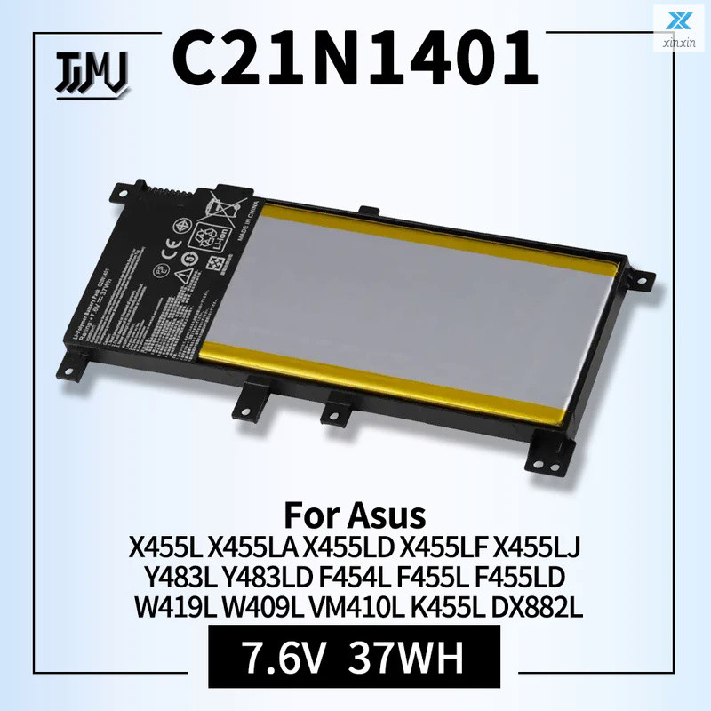 7.6V c21n1401 Y483L แบตเตอรี่แล็ปท็อปสำหรับ Asus X455L x455la X455LD W419L K455L f454l F455L dx882l