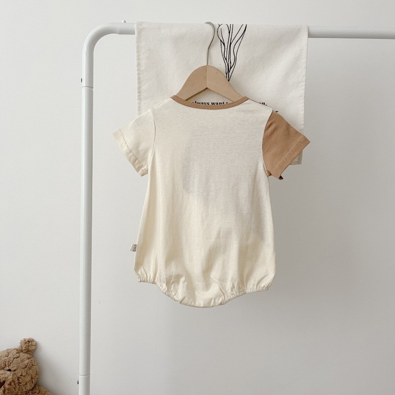 บอดี้สูทเด็กฤดูร้อนแขนสั้นเหมาะสมกับเด็กทารกหญิงการ์ตูนหมี ชุดรอมเปอร์ 0-2ปีเสื้อผ้าเด็ก - รูปที่ 2