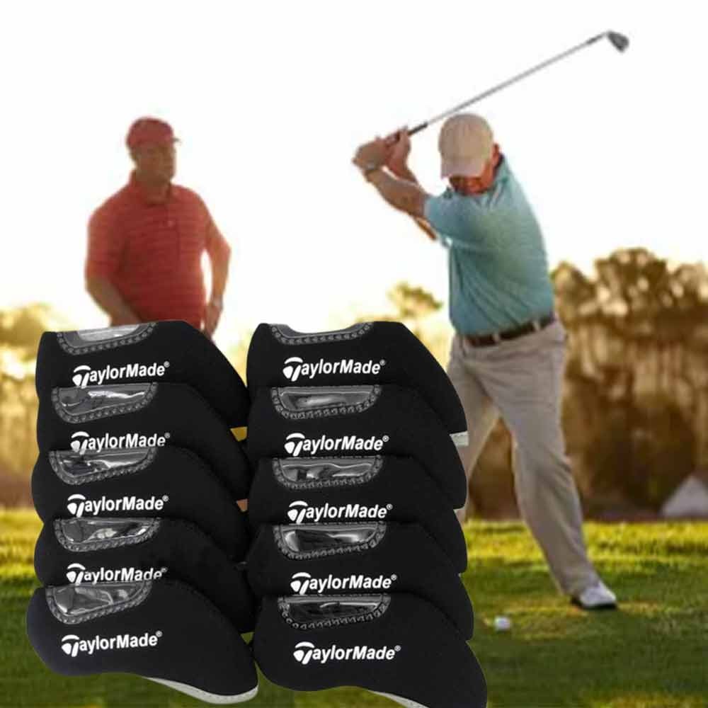 10PCS TaylorMade P790 Neoprene Golf Iron Covers Headcover Black
