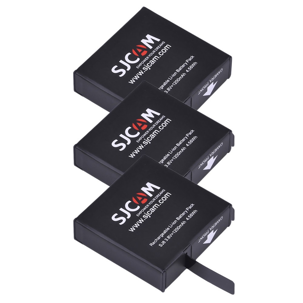 3Pcs 1200MAh ใหม่ SJCAM SJ8 3.8V แบตเตอรี่กล้องแบบชาร์จไฟได้สำหรับ SJ8 Pro/ SJ8 Plus/ SJ8 Air SJCAM