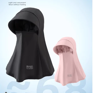 Shopex โม่ง หมวก กันแดด โม่งคลุมหัว รุ่นผ้าลื่น แบบมีหมวกบังแสง ผ้าลดอุณหภูมิ ใส่แล้วเย็น UV กันฝุ่น
