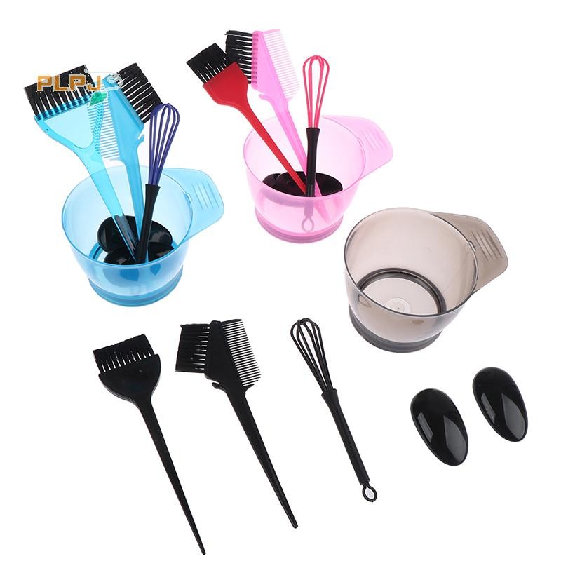 PLPJ ชุดชามแปรงสีย้อมผมพร้อมหมวกคลุมหูผสมทรงผมอุปกรณ์เสริมใหม่