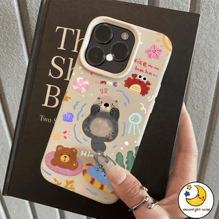 🎗 GOOD 🎗 เคสคู่ เคสเหมือนเปลือกลิ้นจี่ สัตว์เล็ก ตัวการ์ตูน น่ารัก สําหรับ IPhone 16 15 14 13 7 8plus Pro Promax XR XS