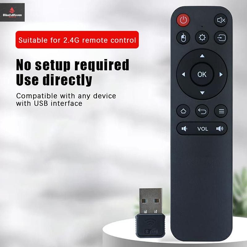 COD รีโมทคอนโทรลด้วยเสียงสมาร์ททีวี รีโมทคอนโทรลไร้สาย 2.4GHz พร้อม USB สําหรับกล่อง Android TV / PC ใหม่