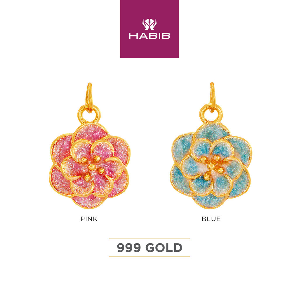 HABIB 999/24K จี้สีเหลืองทอง (ดอกไม้) 9GP011