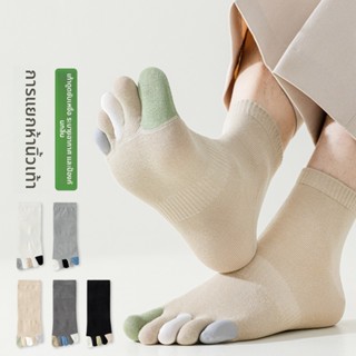 ผู้ชายถุงเท้าห้านิ้วหลอดสั้นฤดูร้อนระบายอากาศห้านิ้วระงับกลิ…