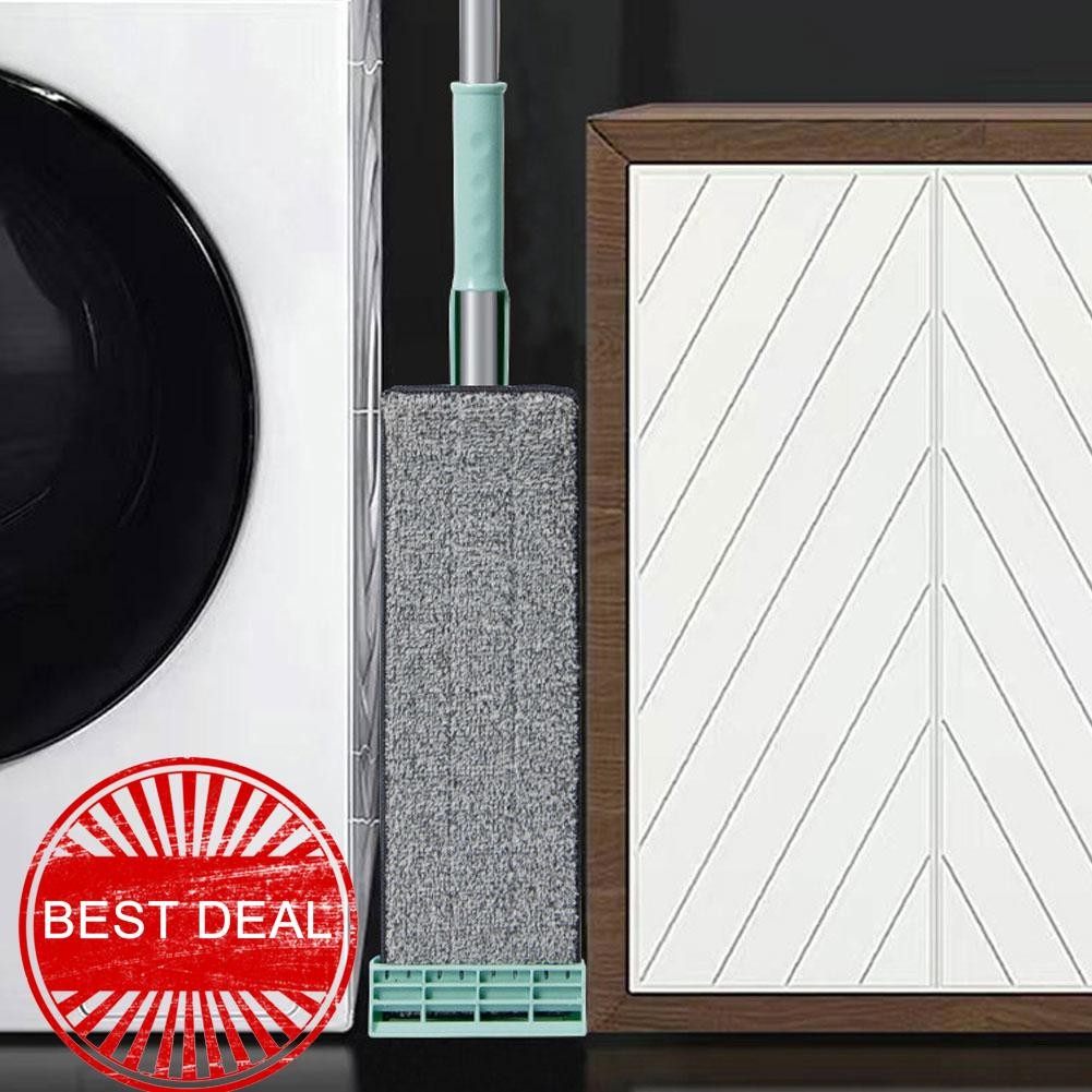 ครัวเรือน Flat Mop ยืดหยุ่นเปลี่ยน Mop ที่ถอดออกได้ทําความสะอาด Easy Mop Mop Dry Dual และเปียกใช้ Q2