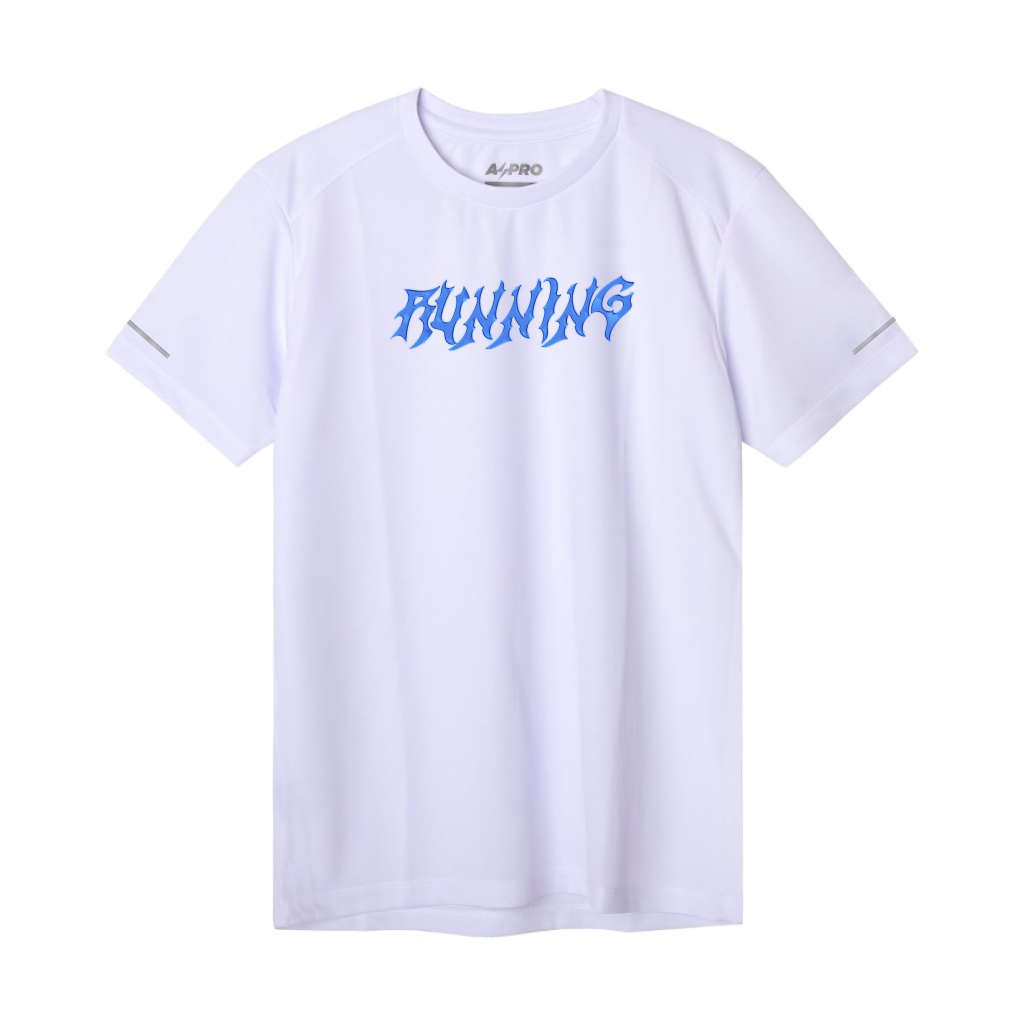 Aspro FLOW Running Tee Bevel Graphics - สีขาว