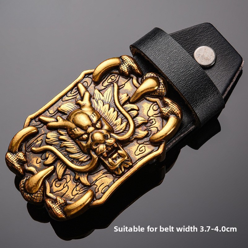 หัวเข็มขัดลายสัตว์ต่างๆ หัวเข็มขัดหนังโลหะผสมสไตล์คาวบอยตะวันตก หัวเข็มขัดอุปกรณ์เหมาะสำหรับเข็มขัดขนาด 3.7-4.0 ซม. - รูปที่ 2