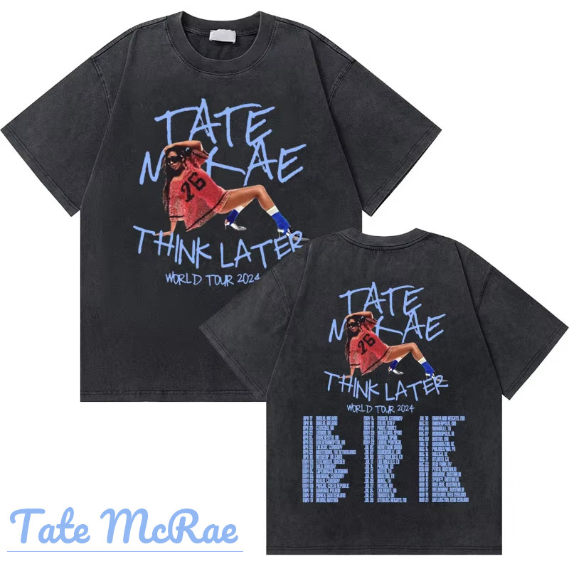 🔥HOT SALE🔥ปกติ ใหม่ เสื้อ " ❤Tate McRae "  | Tate McRae ผ้าCotton 100% T-Shirt ใส่ได้ ทั้ง ชาย ใส่สบ