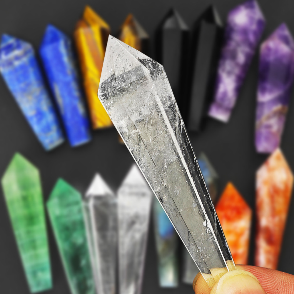 สีขาวธรรมชาติลูกตุ้มคริสตัลสําหรับDivination Chakra Balancingของแท้คริสตัลลูกตุ้มสําหรับพลังจิตทําความสะอาดของขวัญที่ดี ​​​​​​​ 5-7 ซม. 1 ชิ้น