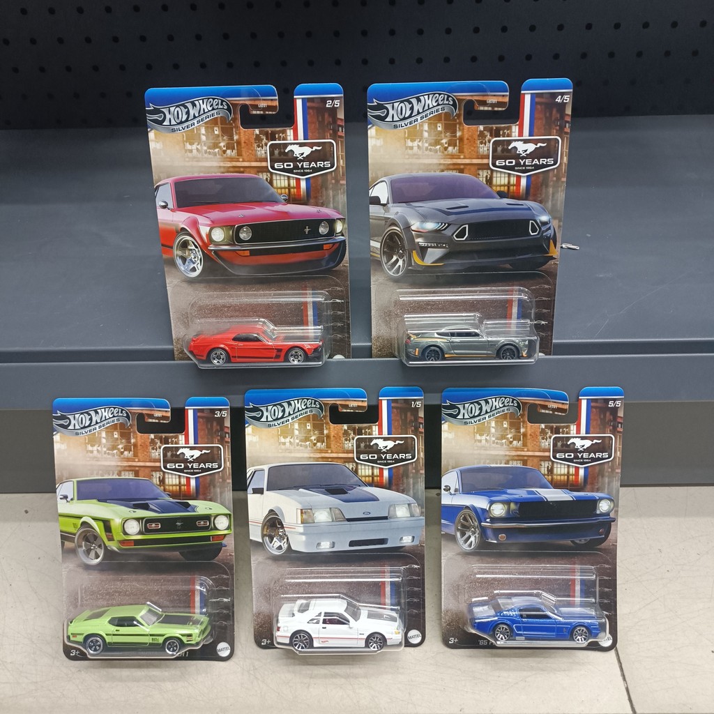 Ins Toy Hot Wheels Commemorative Series ชุดป้ายเงิน Ford Mustang 60th Anniversary Mustang BOSS Musta
